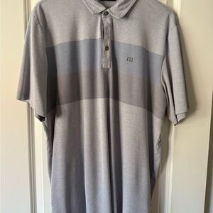 Travis Mathew Gray Polo Shirt Classic Design